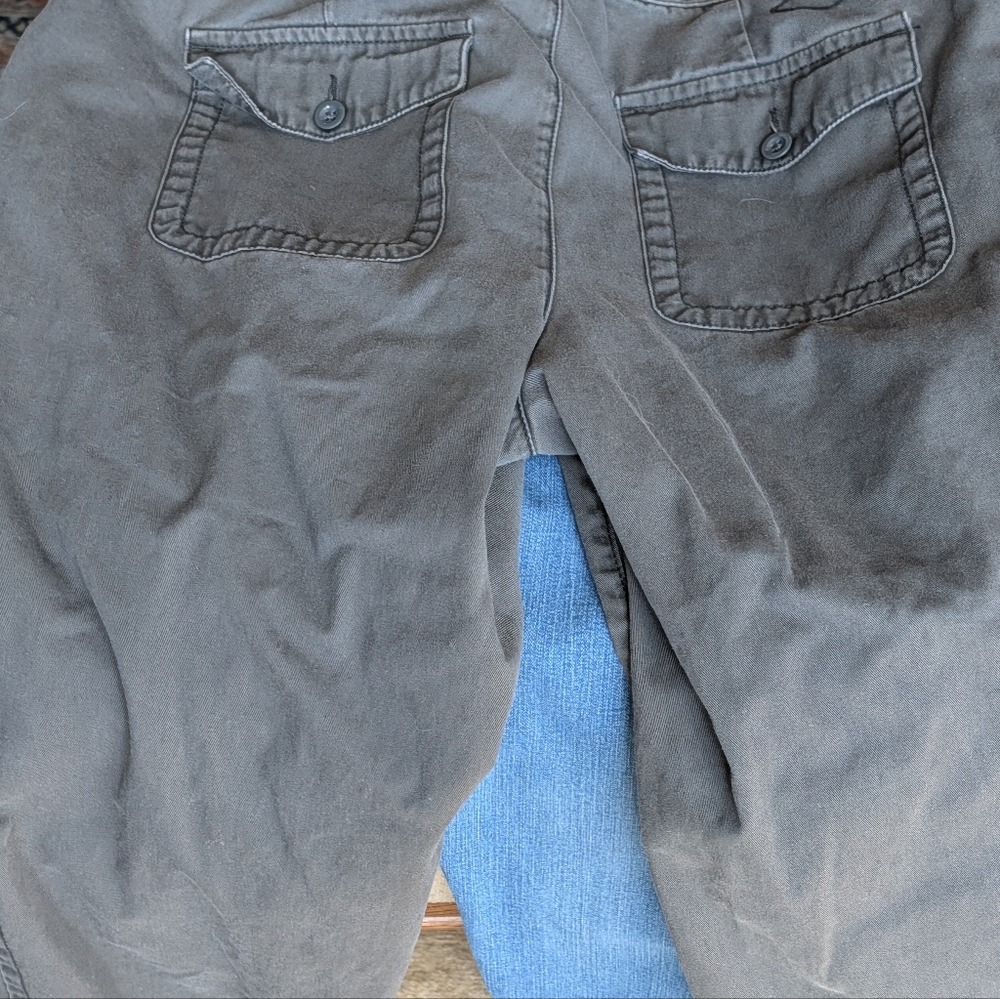 The North Face Women's size L Gray‎ Hiking Pants Zippered Pockets Drawstring - Picture 2 of 7
